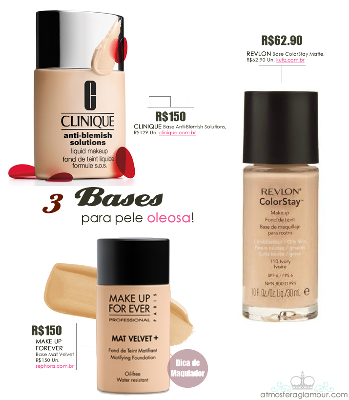 bases para pele oleosa