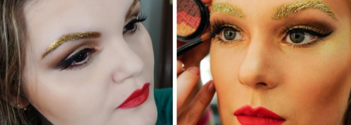 Maquiagem Sobrancelha Dourada | Barroco Tropical, O Boticário.