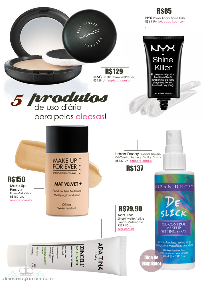 produtos para pele oleosa