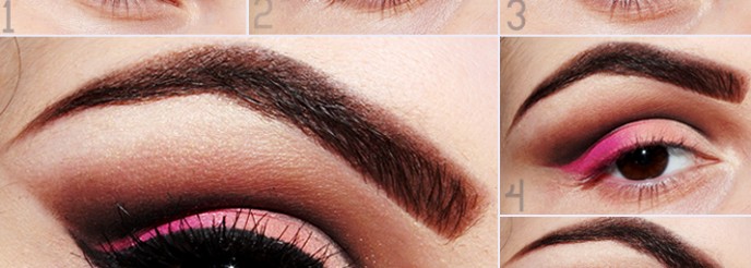 Tutorial em Foto: Cut Crease com Rosa.