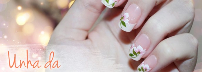 Unha Postiça Francesinha com Detalhe