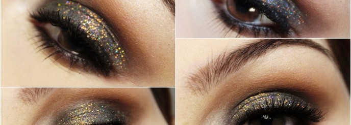 Maquiagem Balada Preto com Glitter